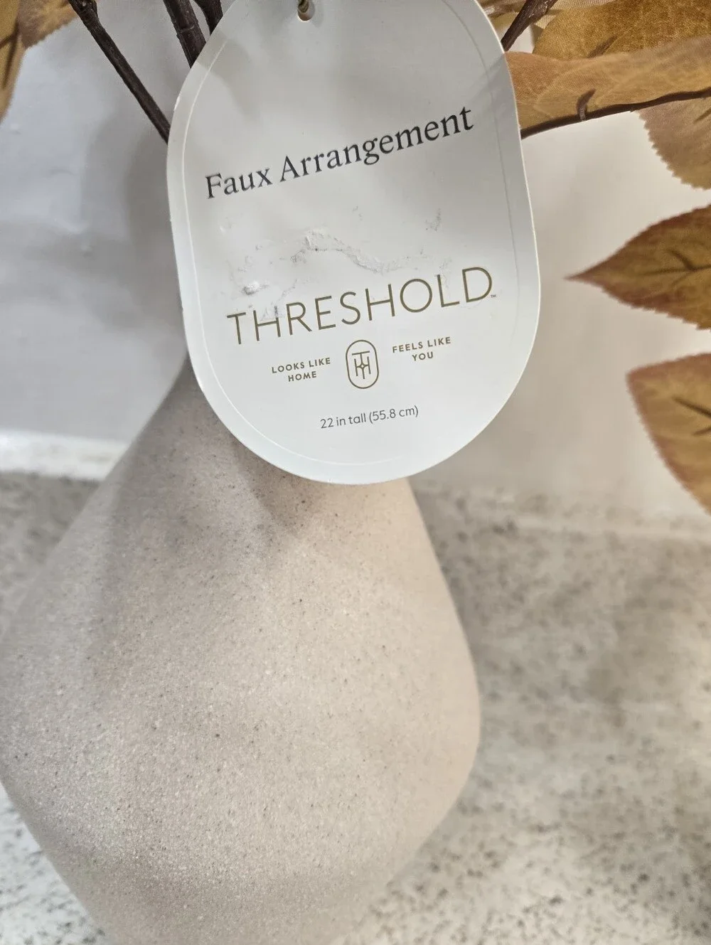 2 New Threshold fall leaf arrangements  features artificial leaves . (Set)